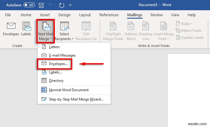 พิมพ์ซองจดหมายด้วย Microsoft Excel และ Word:คำแนะนำทีละขั้นตอน 