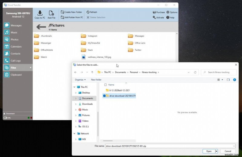 ถ่ายโอนไฟล์แบบไร้สายระหว่างพีซีและโทรศัพท์ Android—ไม่ต้องใช้สาย USB 