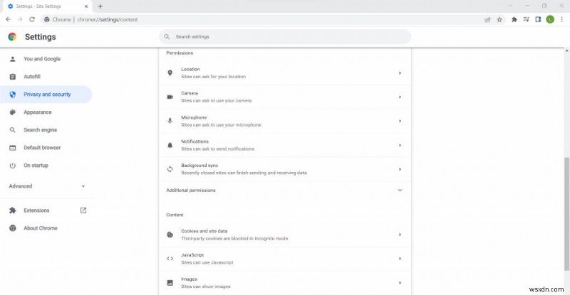 การตั้งค่าเนื้อหา Chrome หลัก:คำแนะนำทีละขั้นตอนฉบับสมบูรณ์ 