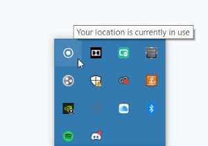 ไอคอน  ตำแหน่งของคุณใช้งานอยู่  บน Windows หมายความว่าอย่างไร 