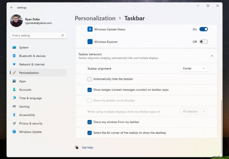 ย้ายแถบงาน Windows 11 ไปทางซ้ายหรือขวา:คู่มือการปรับแต่งทีละขั้นตอน 