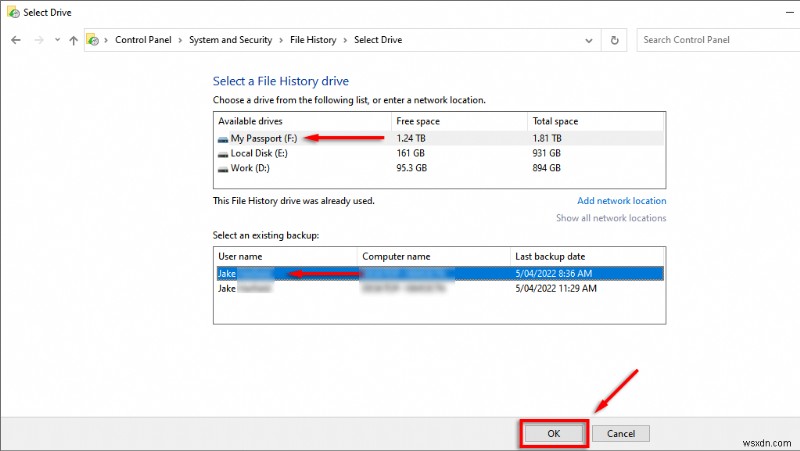 กู้คืนประวัติไฟล์ Windows:ขั้นตอนด่วนในการเชื่อมต่อไดรฟ์ที่ไม่ได้เชื่อมต่ออีกครั้ง 