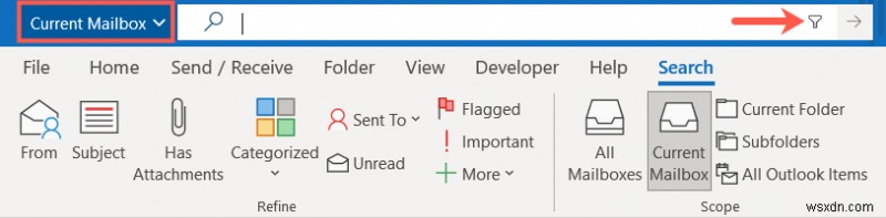 ค้นหาอีเมลของสัปดาห์ที่แล้วอย่างรวดเร็วใน Outlook:คู่มือการค้นหาวันที่แบบทีละขั้นตอน 
