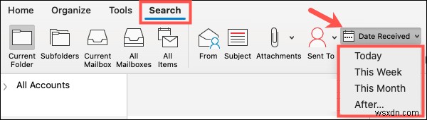 ค้นหาอีเมลของสัปดาห์ที่แล้วอย่างรวดเร็วใน Outlook:คู่มือการค้นหาวันที่แบบทีละขั้นตอน 