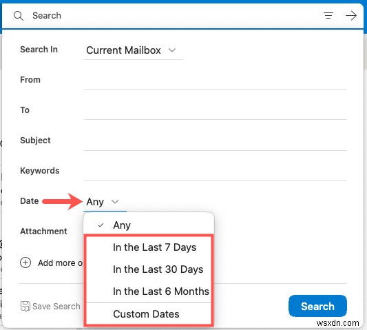 ค้นหาอีเมลของสัปดาห์ที่แล้วอย่างรวดเร็วใน Outlook:คู่มือการค้นหาวันที่แบบทีละขั้นตอน 