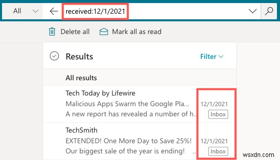 ค้นหาอีเมลของสัปดาห์ที่แล้วอย่างรวดเร็วใน Outlook:คู่มือการค้นหาวันที่แบบทีละขั้นตอน 
