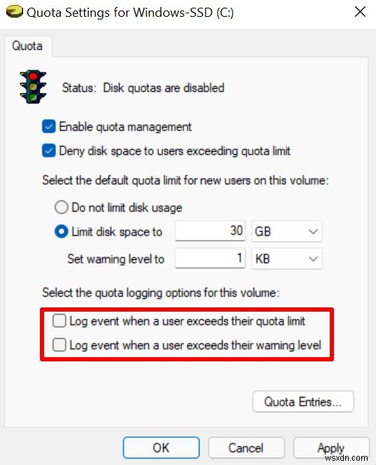 โควต้าดิสก์หลักใน Windows 11:คำแนะนำทีละขั้นตอน 