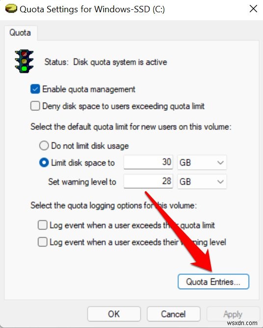 โควต้าดิสก์หลักใน Windows 11:คำแนะนำทีละขั้นตอน 