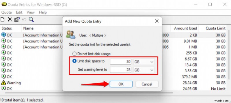 โควต้าดิสก์หลักใน Windows 11:คำแนะนำทีละขั้นตอน 