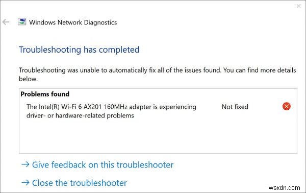 แก้ไขปัญหาอะแดปเตอร์ Intel Wi-Fi 6 AX201 บน Windows 11/10/8/7 ใน 7 ขั้นตอนง่ายๆ 