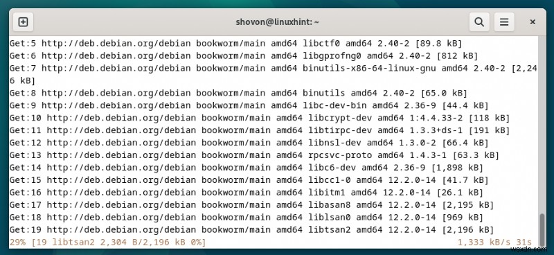 คำแนะนำทีละขั้นตอน:การติดตั้งคอมไพเลอร์ GCC C/C++ บน Debian 12 