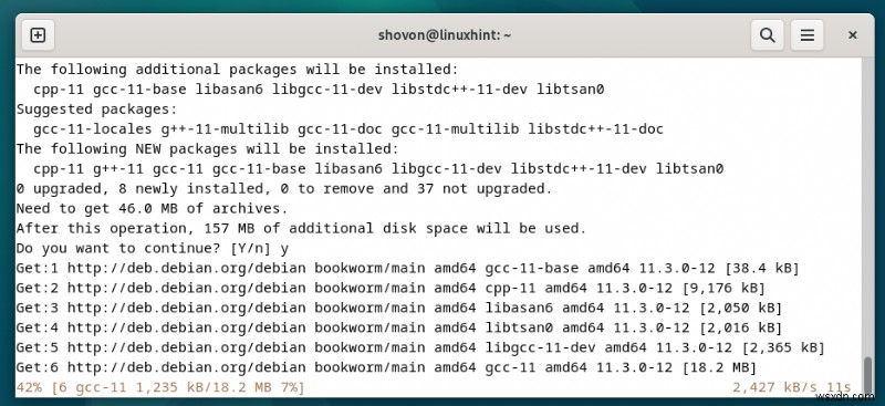 คำแนะนำทีละขั้นตอน:การติดตั้งคอมไพเลอร์ GCC C/C++ บน Debian 12 
