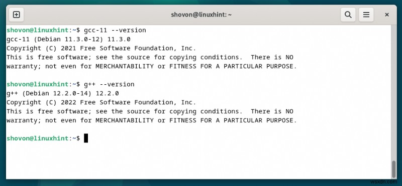 คำแนะนำทีละขั้นตอน:การติดตั้งคอมไพเลอร์ GCC C/C++ บน Debian 12 