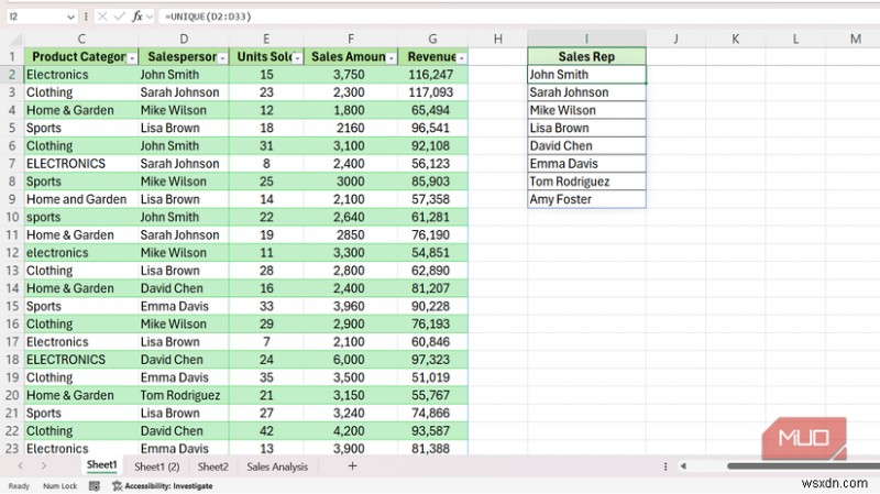 วิธีที่ฟังก์ชันอาร์เรย์แบบไดนามิกของ Excel ทำให้ขั้นตอนการทำงานของฉันง่ายขึ้น—ความก้าวหน้าด้านประสิทธิภาพการทำงาน 