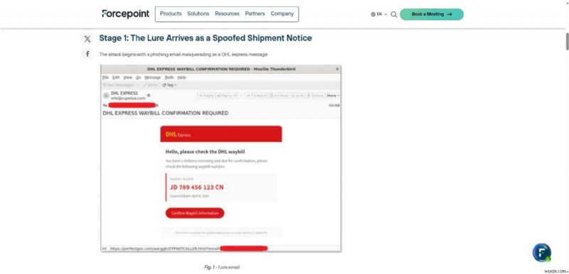 การแจ้งเตือนฟิชชิ่งของ DHL:วิธีสังเกตลิงก์ที่ขโมยรหัสผ่าน 