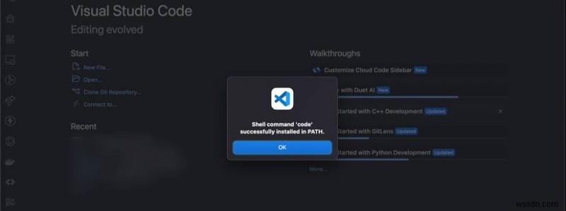 การแก้ไขข้อผิดพลาด  zsh:ไม่พบคำสั่ง:รหัส  ใน macOS Terminal - คู่มือฉบับย่อ 