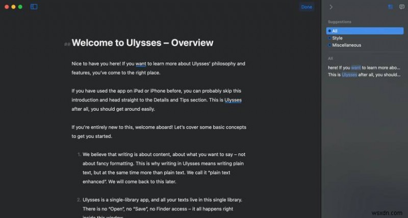 ค้นพบว่าทำไม Ulysses จึงเป็นแอปการเขียนระดับพรีเมียร์สำหรับ macOS 