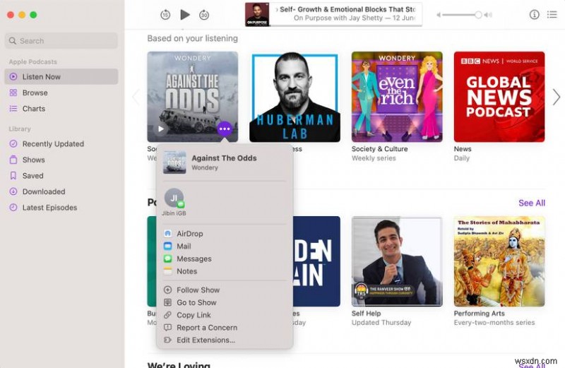 การเรียนรู้แอพ Podcasts บน macOS:คู่มือสำหรับผู้เริ่มต้นทีละขั้นตอน 