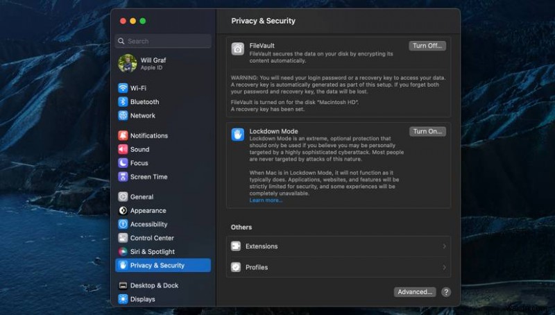 โหมดล็อค Ventura หลักของ macOS:คำแนะนำทีละขั้นตอน 
