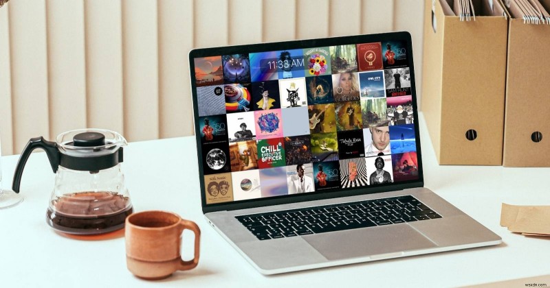 เปลี่ยนสกรีนเซฟเวอร์ Mac ของคุณให้เป็นเครื่องเล่นเพลงปกอัลบั้ม 