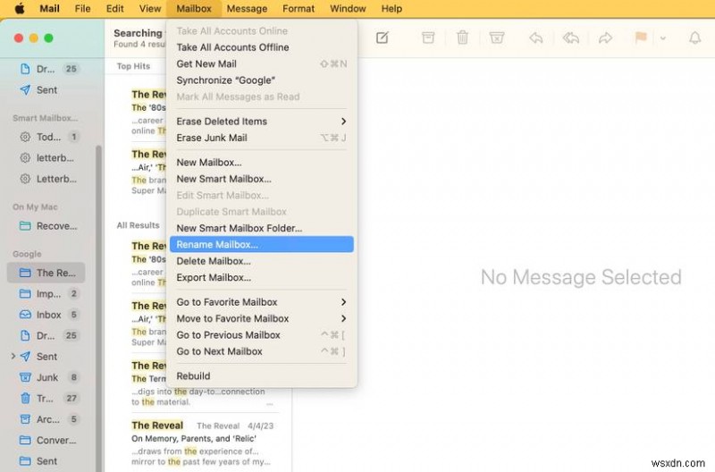เชี่ยวชาญ Apple Mail:สร้าง เปลี่ยนชื่อ หรือลบกล่องเมลบน Mac ของคุณได้ในเวลาไม่กี่นาที 