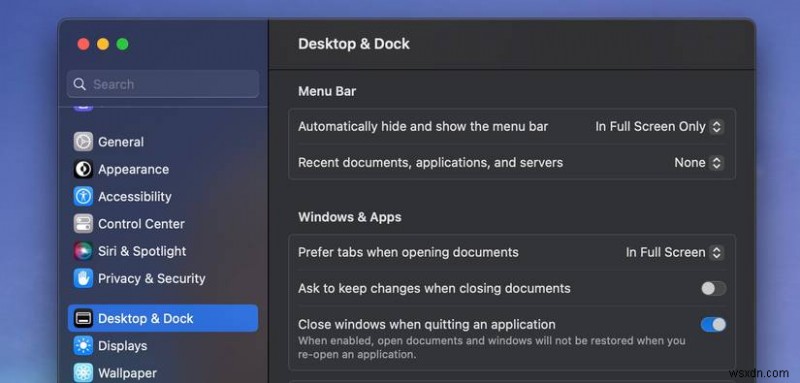 ปิด Windows โดยอัตโนมัติเมื่อคุณออกจากแอพบน Mac - คำแนะนำทีละขั้นตอน 