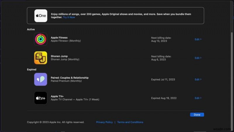 ยกเลิกการสมัครสมาชิก Apple และบุคคลที่สามบน Mac ของคุณได้อย่างง่ายดาย 