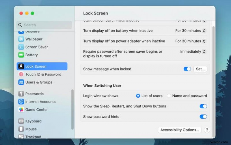 เพิ่มคำใบ้รหัสผ่านลงบนหน้าจอล็อคของ Mac ของคุณได้อย่างง่ายดาย 