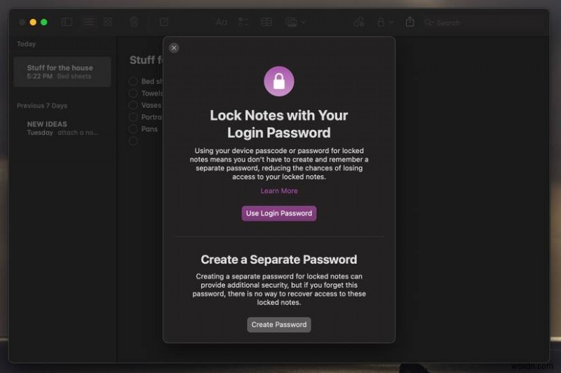 รักษาความปลอดภัยบันทึกย่อของคุณบน macOS:คำแนะนำทีละขั้นตอนในการล็อคมัน 