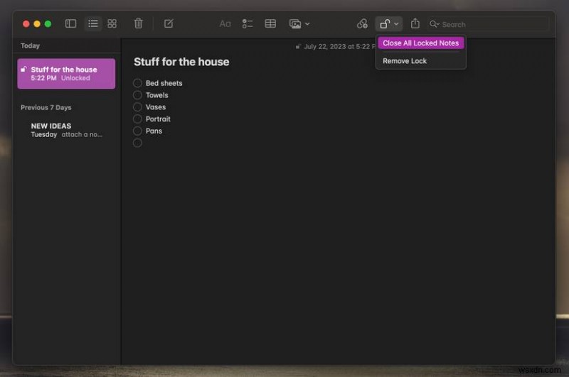 รักษาความปลอดภัยบันทึกย่อของคุณบน macOS:คำแนะนำทีละขั้นตอนในการล็อคมัน 