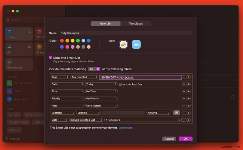 รายการอัจฉริยะหลักในการเตือนความจำ macOS:เพิ่มประสิทธิภาพการทำงานบน Mac ของคุณ 