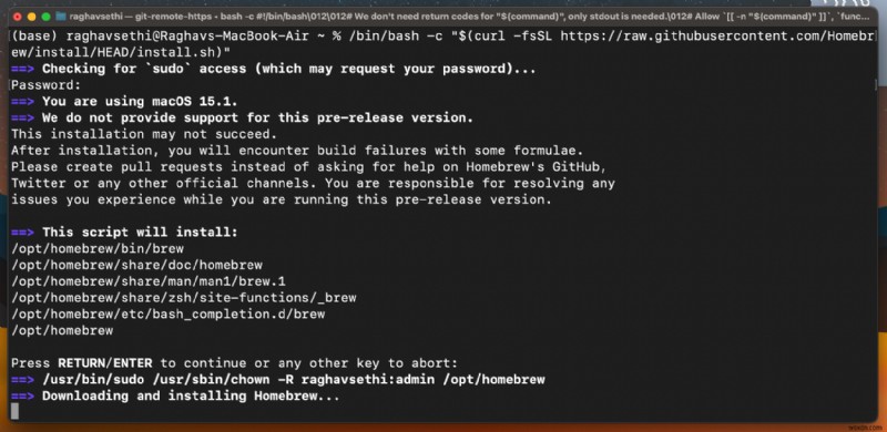 แก้ไขข้อผิดพลาด  zsh:ไม่พบคำสั่ง:brew  บน Mac - Quick Homebrew Fix 