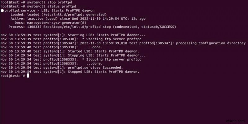 ติดตั้งและกำหนดค่า ProFTPD อย่างปลอดภัยด้วย TLS บน Ubuntu 