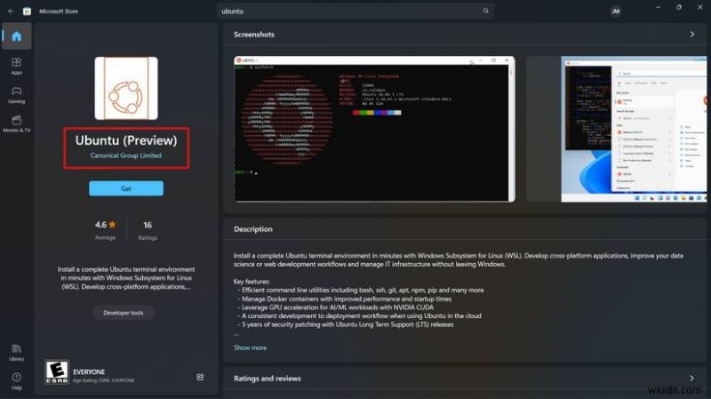 เรียกใช้ Ubuntu Daily Builds บน Windows โดยใช้ Ubuntu Preview สำหรับ WSL 