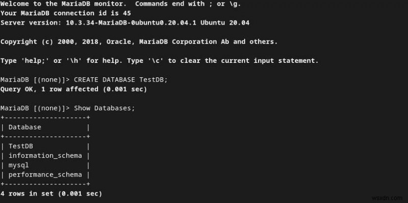 ติดตั้งและกำหนดค่า MariaDB บน Ubuntu 22.04:คำแนะนำทีละขั้นตอน 