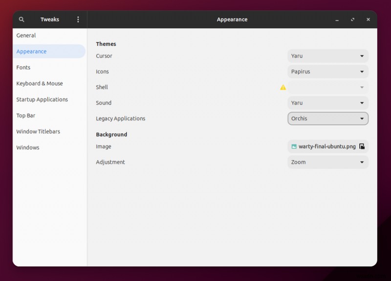 คำแนะนำทีละขั้นตอนในการเปลี่ยนธีม GNOME บน Ubuntu 