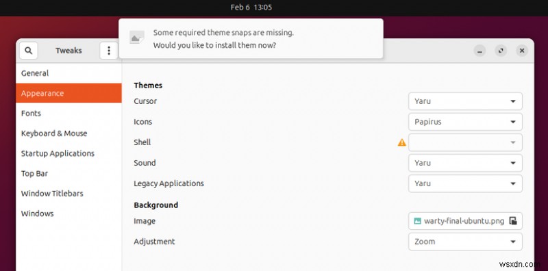 คำแนะนำทีละขั้นตอนในการเปลี่ยนธีม GNOME บน Ubuntu 
