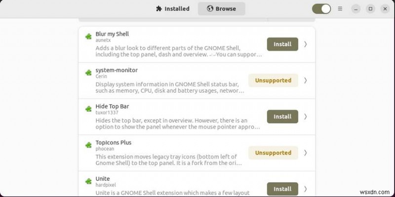 ซ่อนแถบด้านบนของ Ubuntu โดยอัตโนมัติอย่างง่ายดายเพื่อเพิ่มพื้นที่หน้าจอ 