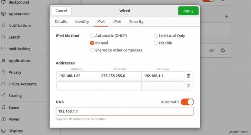 ตั้งค่า IP แบบคงที่บน Ubuntu 22.04 LTS และ 22.10:คำแนะนำทีละขั้นตอน 