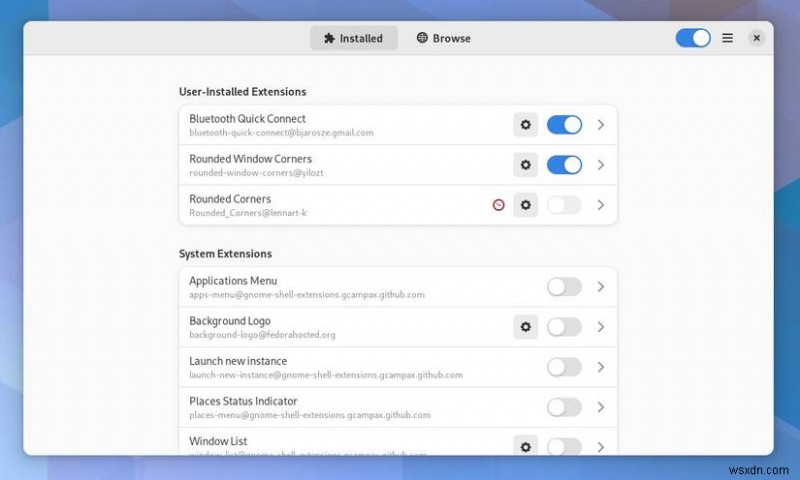 จัดการส่วนขยาย GNOME ได้อย่างง่ายดายด้วย Extension Manager 