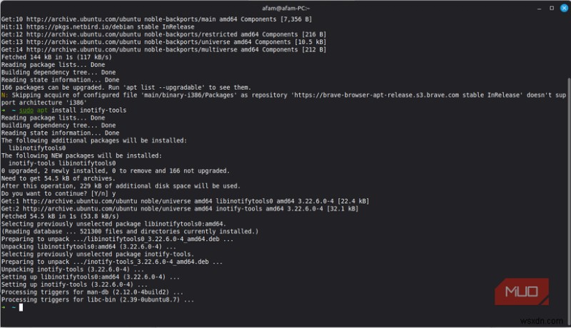 ดูกิจกรรมไฟล์ของแอพแบบเรียลไทม์บน Linux โดยใช้คำสั่งง่ายๆ เพียงคำสั่งเดียว 