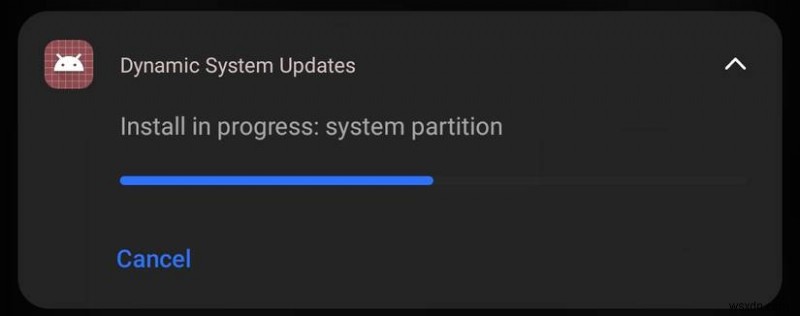 คำอธิบายการอัปเดตระบบแบบไดนามิก:การติดตั้ง Android เวอร์ชันล่าสุดเป็น Guest OS 