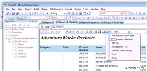 วิธีสร้าง แก้ไข และส่งออกรายงานใน SQL Server Reporting Services (SSRS) 