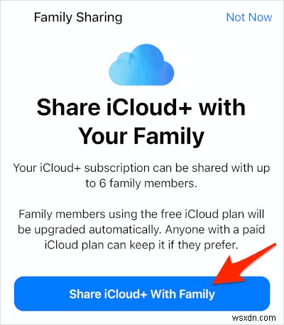 แชร์พื้นที่จัดเก็บข้อมูล iCloud ของคุณกับเพื่อนและครอบครัวได้อย่างง่ายดาย