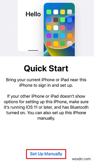 ตั้งค่า iPhone ของคุณอย่างรวดเร็วโดยไม่ต้องใช้ Apple ID