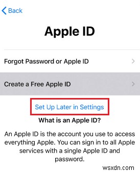 ตั้งค่า iPhone ของคุณอย่างรวดเร็วโดยไม่ต้องใช้ Apple ID