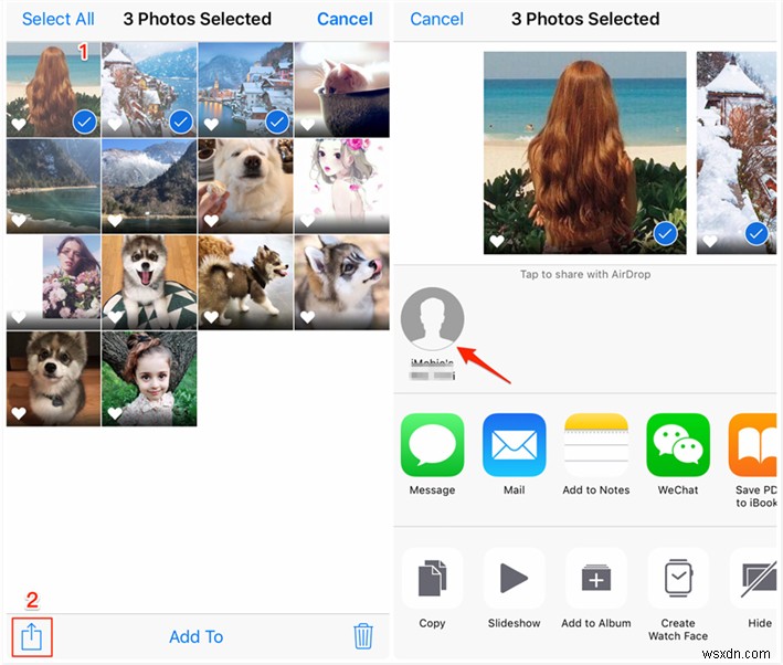 ถ่ายโอนรูปภาพระหว่าง iPhone แบบไร้สายได้อย่างง่ายดาย 