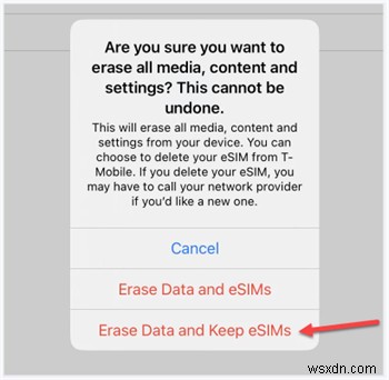 รีเซ็ต iPhone ของคุณในขณะที่เก็บ eSIM ของคุณไว้:คำแนะนำทีละขั้นตอน 