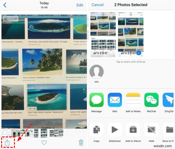 แบ่งปันภาพถ่ายสดบน iPhone และ iPad - ขั้นตอนที่ง่ายและปลอดภัย 