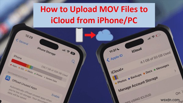คำแนะนำทีละขั้นตอน:อัปโหลดวิดีโอ MOV ไปยัง iCloud จาก iPhone และพีซี 